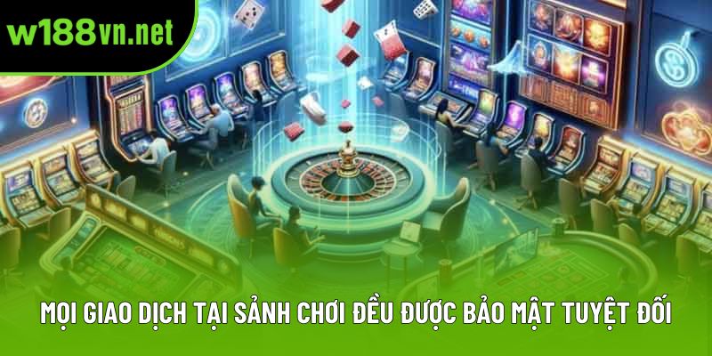 Mọi giao dịch tại sảnh chơi đều được bảo mật tuyệt đối